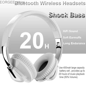 Mobiele telefoon oortelefoons draadloze headset Bluetooth 10 uur afspelen hoofdtelefoon met microfoon muzieksport sport oortelefoon opvouwbare ondersteuning TF SD-kaart TWS oordopje Y240407