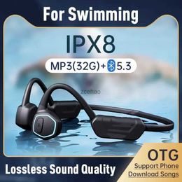 Écouteurs de téléphone portable X15 natation 32GB écouteurs à conduction osseuse Bluetooth sans fil IPX8 lecteur MP3 casque Hifi avec micro casque pour SwimLF
