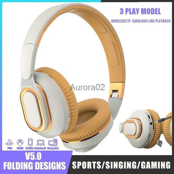 Auriculares para teléfono celular YOVONINE Auriculares inalámbricos con micrófono Modelo 3 Play Auriculares para juegos plegables Bluetooth Auriculares para llamadas de voz HD para PS4 PC YQ231120