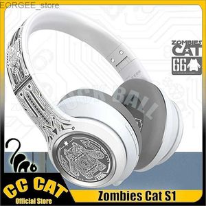 Mobiele telefoon oortelefoons Zombies Cat S1 Wireless Bluetooth -headset gamer -oortelefoon met microfoon eSports earphons Actieve geluidsreductie hifi hoofdtelefoon Y240407