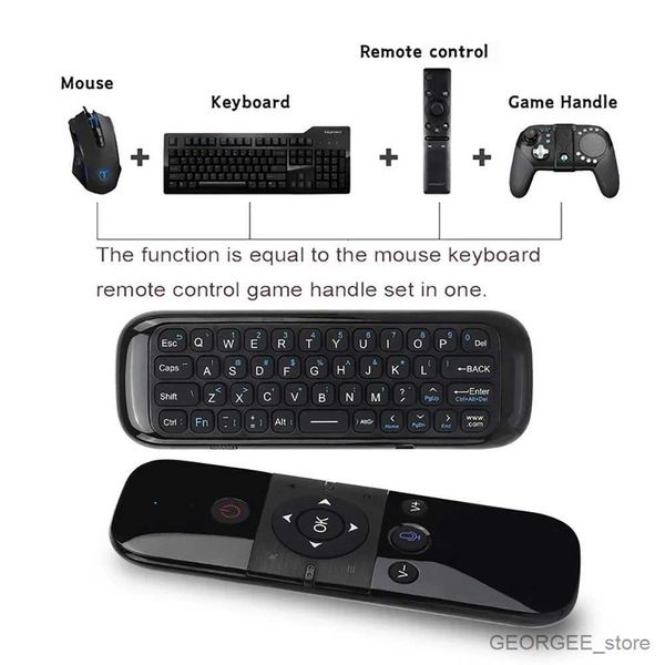 Teclados de teléfonos celulares Ratón inalámbrico de voz aérea en 2.4G Bluetooth Mini teclado Control remoto recargable Aprendizaje para Smart TV Android TV Box