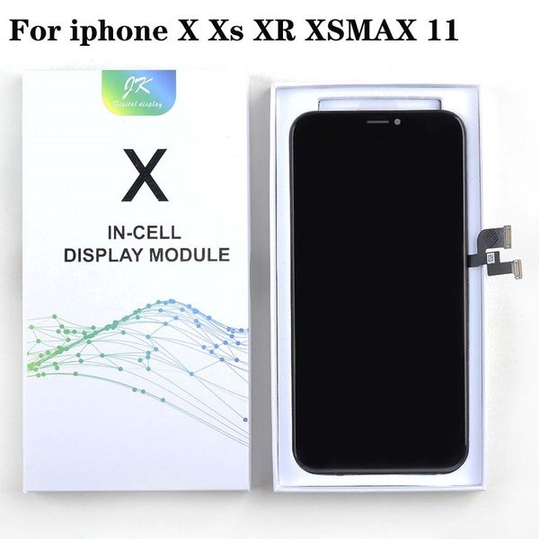 Teléfono celular Panel LCD Pantalla para iPhone XR X XS MAX 11 OLED INCELL CON MONTAJE DE DIGITORIZADOR 3D No hay piezas de visualización de reemplazo de pantalla de píxeles muertos