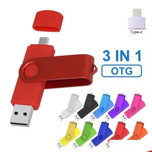 Cartes mémoire de téléphone portable Stick USB Colorf OTG 2.0 Drive flash 8 Go 16 Go 32 Go 64 Go 128 Go Pen Pendrive pour ordinateur portable intelligent OTVRS