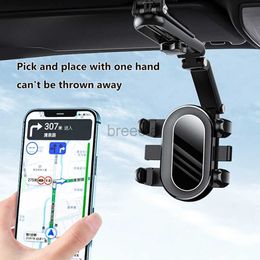 Mobiele Telefoon Mounts Houders 1080 Rotatie Auto Clip Zonneklep Mobiele Telefoon Houder Universele Telefoon Mount voor iPhone XS GPS Achteruitkijkspiegel Stand Auto Mobiele Clip 240322