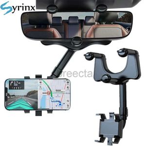 Supports de téléphone portable 360 miroir de voiture télescopique Support de téléphone intelligent Support de téléphone portable Support de voiture GPS téléphone portable réglable pour iPhone 13 Support 240322