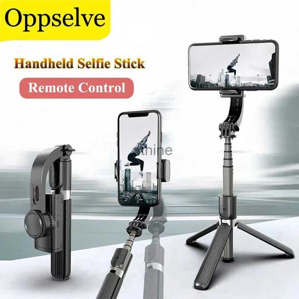 Soportes para teléfonos celulares Soporte para teléfono móvil con rotación de 360 grados Inalámbrico Bluetooth Selfie Stick Trípode Estabilizador de cardán para Live Tiktok Vlog Youtuber YQ240110