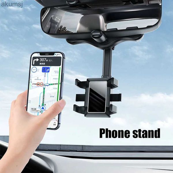 Supports de téléphone portable Support de téléphone de voiture rétractable rotatif à 360 degrés rétroviseur enregistreur de conduite Support DVR/GPS Support de téléphone portable avec câble YQ240110