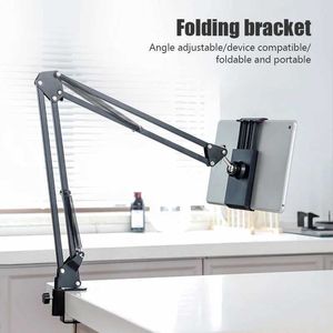 Mobiele telefoon Mounters houders 360 Roterende lange -arm telefoon tablethouder boven het hoofdstandaard Desktopbed Lazy Cantilever Bracket voor Huawei iPhone iPad