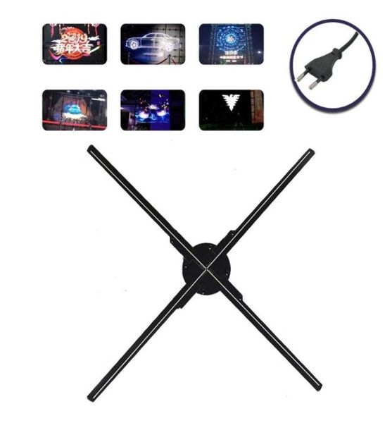 Supports de téléphone portable Supports de projecteur d'affichage publicitaire de ventilateur d'hologramme 3D W 224 perles LED contrôle Wifi art flottant décoratif Ho7672169