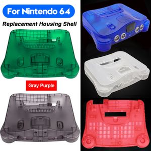 Mobiele telefoon Monteerhouders 7 kleuren vervangen Plastic behuizing Shell doorschijnende behuizing Compatibel voor Nintendo N64 Retro Video Game Console Transparant Box 230816