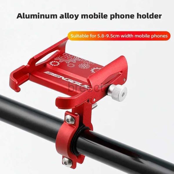 Supports de téléphone portable Support de téléphone de vélo 360 Rotation en alliage d'aluminium vtt vélo téléphone GPS support Scooter moto guidon montage support de téléphone portable 240322