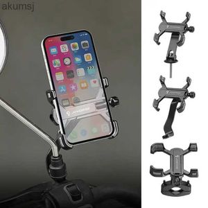 Mobiele Telefoon Mounts Houders Fietshouder Motorfiets Stuur Mobiele Telefoon Ondersteuning 360 Graden Verstelbare Scooter Mount Fietsaccessoires YQ240110