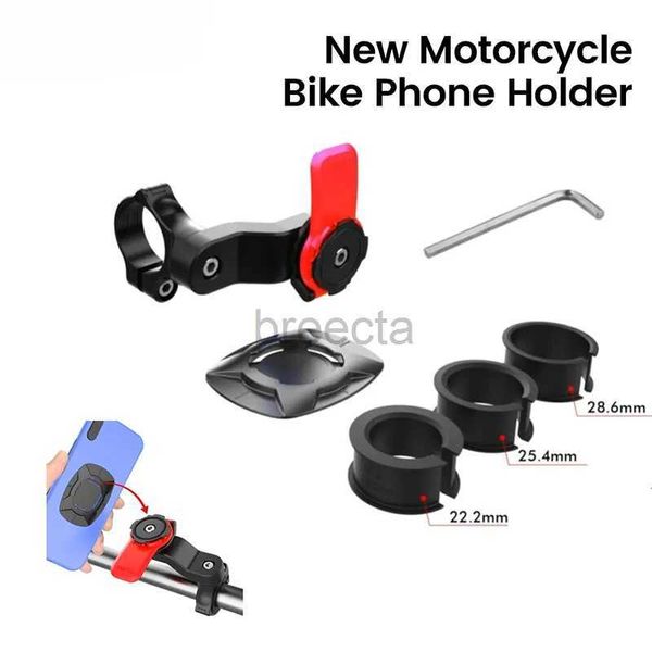 Soportes para teléfonos celulares Soportes para bicicletas Manillar de motocicleta Soporte para teléfono Soporte antivibración Soporte Adaptador Accesorios 360 grados giratorios para MTB Bike Moto 240322