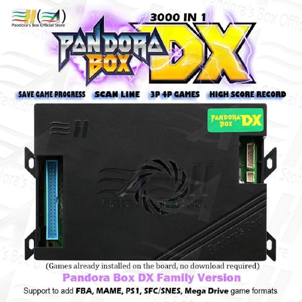 Montaje de teléfonos celulares Box Dx Family Home Verison 3000 en 1 Juego Soporte retro 4 jugadores VGA Salida Arcade Console 230816