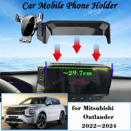 Mobiele Telefoon Mounts Houders Auto Mobiele Telefoon Houder voor Mitsubishi Outlander SEL PHEV GM GN ZM 2022 2023 2024 360 Auto Mount GPS Beugel Stand Accessoires zln240117