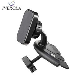 Mobiele telefoon houders houders autololder universele cd slot magnetische auto houder 360 rotatie mobiele telefoon houder stand voor mobiele telefoons tablets gps y240423