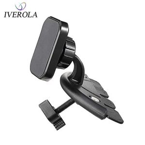 Téléphone portable supporte le support de téléphone de voiture Universal CD Slot magnétique support de support de voiture 360 ROTATION MOBILLE TEPHERDER SOURC pour les téléphones portables tablettes GPS Y240423