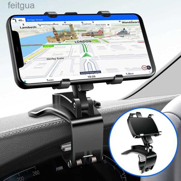 Supports de téléphone portable Support de téléphone de voiture tableau de bord support de téléphone universel pour voiture rétroviseur pare-soleil déflecteur Clip de montage de téléphone portable Gadgets de voiture YQ240130