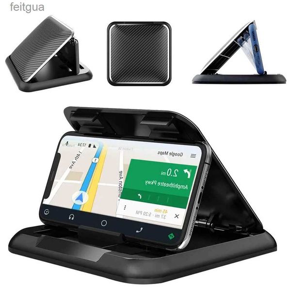 Supports téléphone portable Support de téléphone de voiture en Fiber de carbone tableau de bord universel à 7 pouces support de montage à pince pour téléphone portable pour XR XS MAX support GPS YQ240130