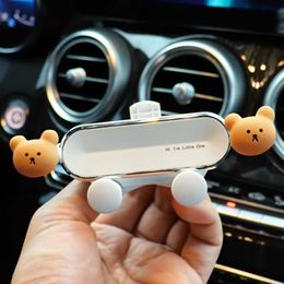 Téléphone portable supporte les supports de téléphone mobile mignon de voiture Créatif Creative Cartoon Car Air Socket Clip Clip Navigation Mobile Bracket fixe Y240423