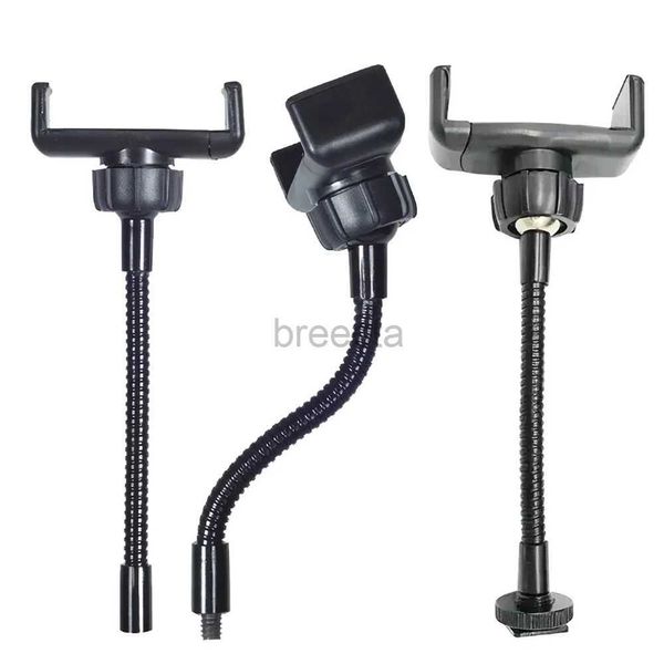 Soportes para teléfonos celulares Soportes Soporte de clip para teléfono celular con brazo de manguera flexible para kit de reemplazo de lámpara de anillo selfie LED Abrazadera de soporte para teléfono móvil con montaje de 360 ​​grados 240322