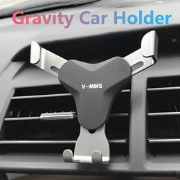 Supports de téléphone portable Gravity Car Holder Auto Air Mount Clip Bracket Cell Holder Magnetic GPS Mobile Phone Stand pour R230605