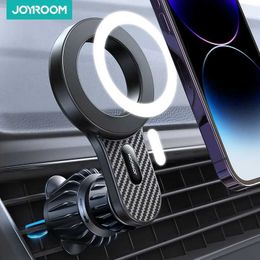 Mobiele telefoon houders houders Joyetic Magnetic Car Holder Universal Strong Car Air Vent Telefoon Mount compatibel met iPhone Samsung LG Google Pixel enz. Y240423