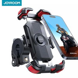 Mobiele telefoon houders houders joyroom motorfiets telefoonmontage upgrade fietsen telefoonhouder ultra-stabiele fietstelefoonbevestigingstuur Mobiele telefoon klem voor scooter Y240423