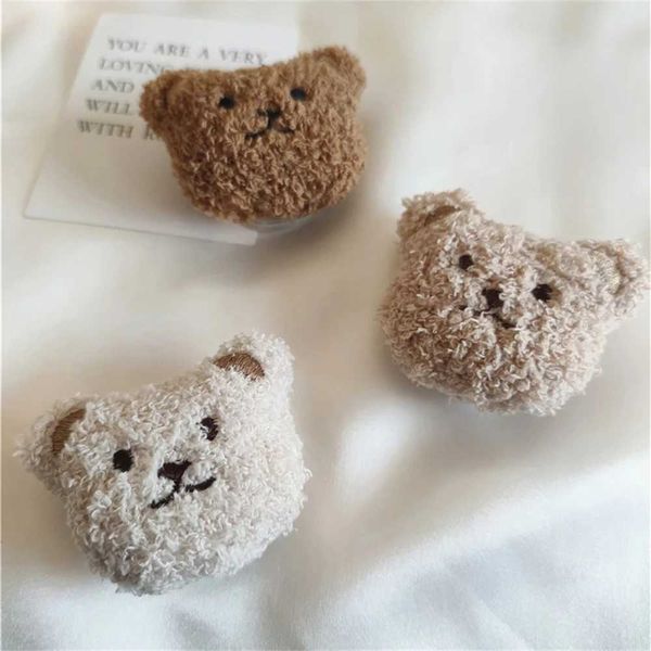 Le téléphone portable monte les supports de coréen mignon cartoon teddy ours fourrure de pointe