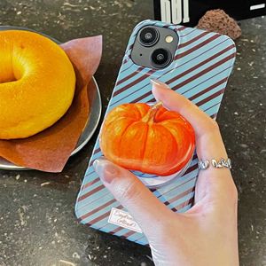 Les supports de téléphone portable montent Korea CartoonPumpkin Magnetic Handder Tok Tok Griptok Phone Stand Solder Support pour iPhone 15 pour Pad Magsafe Smart Tok