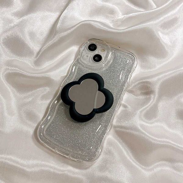 Le téléphone portable monte les supports coréa ins mignon love coeur fleur miroir miroir paresseux gripto