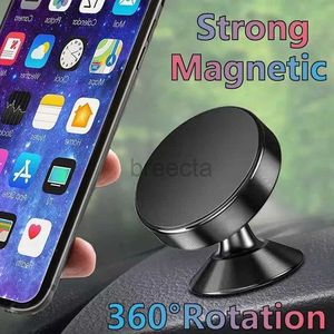 Supports de téléphone portable Support de téléphone magnétique pour voiture support de téléphone portable support de montage magnétique dans la voiture pour iPhone 15 14 13 12 Samsung Redmi 240322