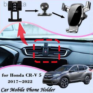 Houders voor mobiele telefoons Mobiele telefoonhouder voor Honda CR-V 5 CRV Hybrid Air Vent Clip Tray Mobiele standaard Ondersteuning Zwaartekracht Autohouder Accessoires 240322