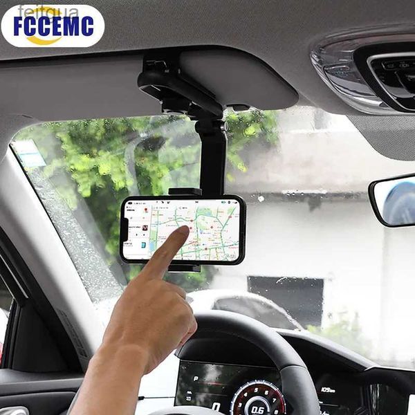 Supports de téléphone portable Multi-fonction 1080 pare-soleil rotatif support de voiture de téléphone portable pour XS GPS rétroviseur support voiture Mobile Clip universel YQ240130