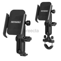 Supports de téléphone portable Support de téléphone portable pour rétroviseur de moto rechargeable pour guidon de téléphone de 4 à 6,5 pouces Support de montage de vélo 240322