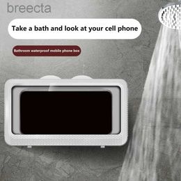 Houders voor mobiele telefoons Telefoondouchehouder Waterdicht, punch-free douche Mobiele telefoonhoes Punch-free waterdichte mobiele telefoonhouder voor douche Badkamer 240322