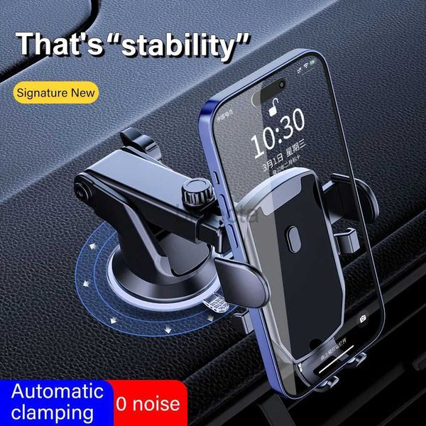 Supports de téléphone portable Supports de téléphone portable universel pour tableau de bord pare-brise ventouse Support de téléphone de voiture Support GPS Support de cellule Mobile pour iPhone Huawei Samsung 240322