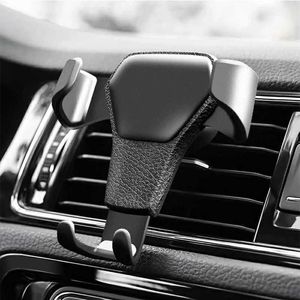 Mobiele telefoon Monteerhouders Universal Gravity Auto telefoonhouder Auto Air Vent Clip Mount Mobile Telefoon Holder Holder Telefoon Standondersteuning voor iPhone voor Samsung Y240423