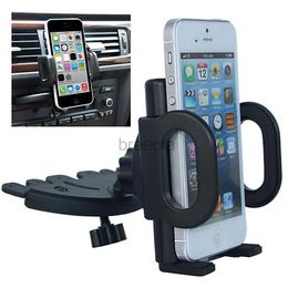 Mobiele Telefoon Mounts Houders Universele Draaibare Auto CD Slot Mount Bracket Houder voor iPhone Mobiele Telefoon GPS Auto Accessoires interieur 240322