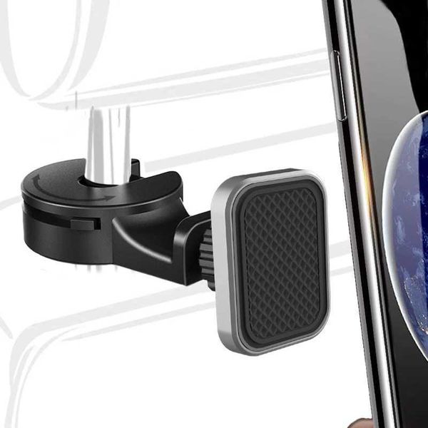 Partes de montajes de teléfonos celulares XMXCZKJ Montaje de automóvil Magnético Hook Suptor de teléfono celular para el Headrest Back Seat Rotación de 360 grados Organizador universal para teléfonos inteligentes Y240423