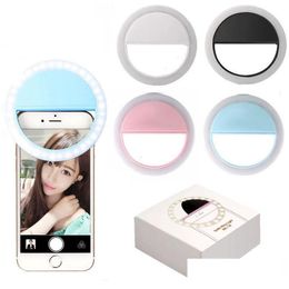 Mobiele Telefoon Foto Accessoires Led Flash Beauty Fill Selfie Lamp Outdoor Ring Licht Oplaadbaar Voor Alle Mobiele Drop Delivery Phon Dhuly