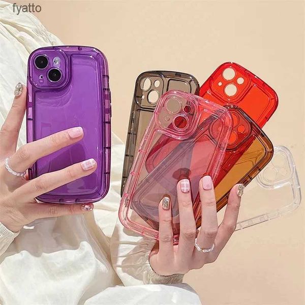 Pochettes de téléphone portable Coque en silicone de couleur vive Pro Max Soft Antichoc Coussin Tampon CoverH240307
