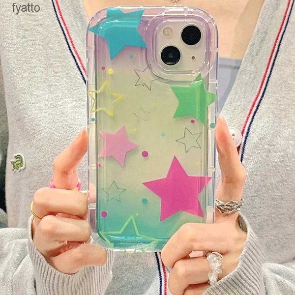 Funda para teléfono celular para fundas 5g Note Pro Gradient Pink Stars CoverH240307