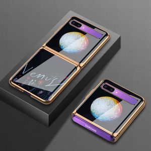 Mobiele telefoon zakjes Hoge kwaliteit Case voor Z Flip Cases Luxe Anti Fall Beschermende Cover Schokbestendige Shell SM-F7000 F700N