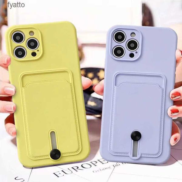 Bolsas para teléfonos celulares Bolsa de tarjeta deslizante de silicona Funda para teléfono Pro Max Protector Cubierta a prueba de golpesH240307