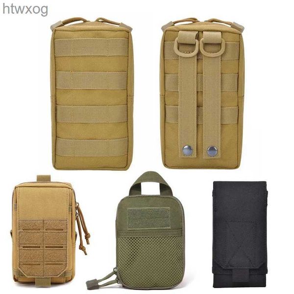 Bolsas para teléfonos celulares Bolsa táctica Multifuncional Molle al aire libre Cintura militar Fanny Pack Bolsa para teléfono móvil Accesorios de equipo de caza Cinturón Bolsa de cintura YQ240131