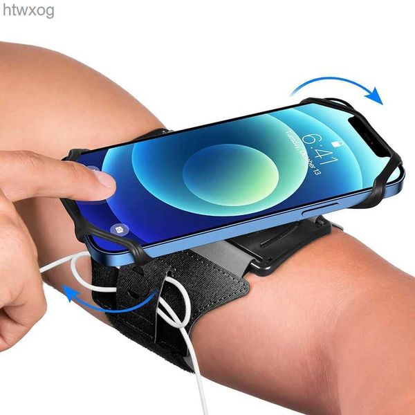 Bolsas para teléfonos celulares Muñequera Soporte para teléfono Móvil Extraíble 360 Giratorio para correr Teléfono Bolsa para la muñeca Bolsa para el brazo de navegación para llevar para fitness Ciclismo YQ240131