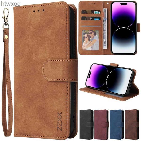 Bolsas para teléfonos celulares ZZXX Funda para teléfono con billetera de cuero para iPhone 15 Pro Max 14 13 Mini 12 11 XS XR X SE 2022 8 7 6 6s Plus Funda con ranura para tarjeta con tapa YQ240131