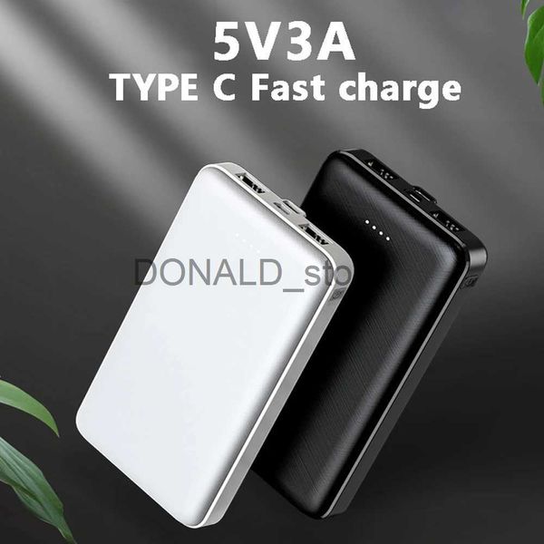 Banques d'alimentation pour téléphone portable 10000mAh Banque d'alimentation 5V3A 17W Charge rapide Batterie de rechange externe Type-C Chargeur de téléphone portable Powerbank Batterie au lithium polymère J231220