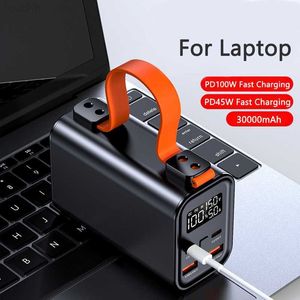 Mobiele telefoon Power Banks 100W Supersnel opladen voor Macbook Laptop Power Bank 30000mAh Powerbank voor iPhone X Samsung Xiaomi Poverbank Externe batterij L230824